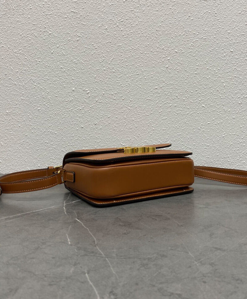 Celine Teen Triomphe Bag In Shiny Calfskin
